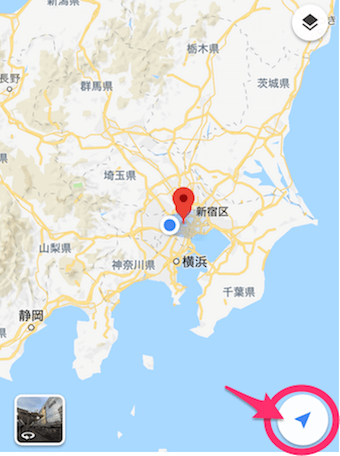 Googleマップの紙飛行機