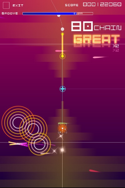 グルーヴコースター2のゲーム画面
