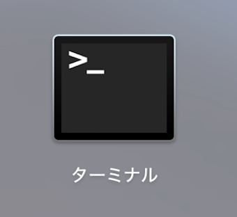 Launchpadを立ち上げ「その他」からターミナルを選択