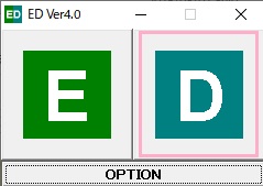 暗号化を解除するには、EDウィンドウの「D」にフォルダをドラッグ&ドロップ