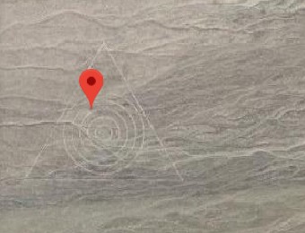 Googleアースのネバダ州のサークル