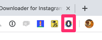 Chromeの右上にこのようなダウンロードのアイコンが追加