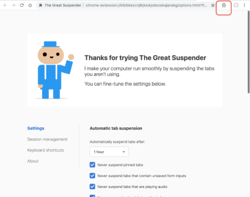 拡張機能が追加できると、URLの横にアイコンが追加