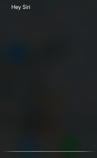 ロック画面中や、その他の操作をしている途中でも、iPhoneに向かって「Hey Siri」と呼びかけてみる