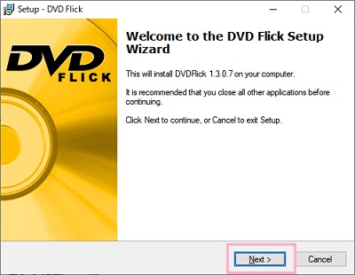 DVD Flickのインストーラ