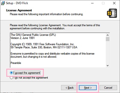 DVD Flickのインストーラ