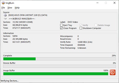 プログレスバーが動いて書き込み状況を知らせてくれます