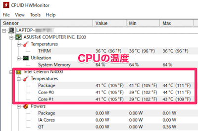 HDMonitorのウィンドウ