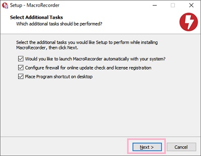 「Next」をクリック