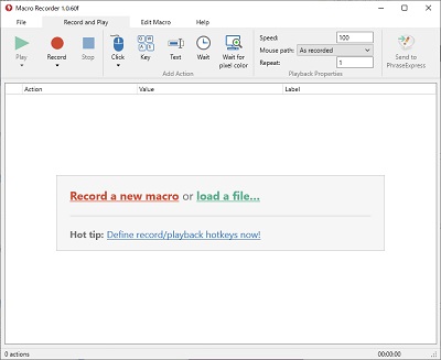 MacroRecoderを起動