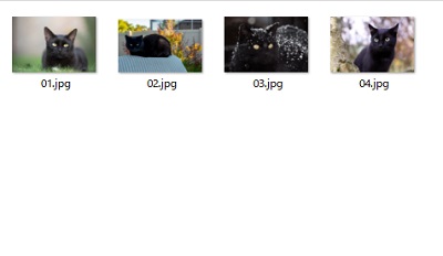 cbzファイルにしたいjpg形式の画像をフォルダにまとめる