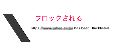 アクセスしているサイトをブロックして、表示させない