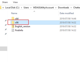 x64フォルダ内のChatteringCanceler.exe