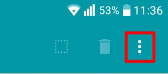 写真がズラッと表示されるので右上の点が縦に3つ並んでいる部分をタップ
