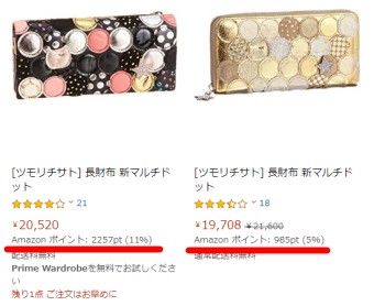 Amazonポイントの還元率の表記