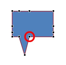 白いポイントが黒い点に変わります