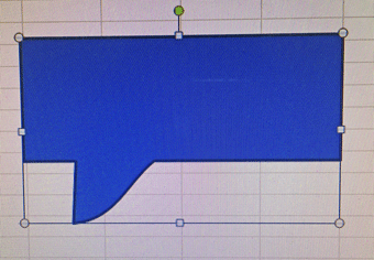 片方の角度を丸くする