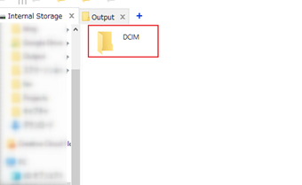 DCIM」フォルダ