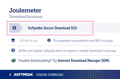 「Softpedia Secure Download(US)」をクリック