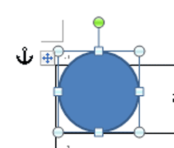 アンカー記号が表示されているか確認