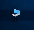 デスクトップ画面に「PC」というアイコンが表示