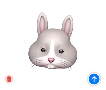 『↑』のマークをタップして送信