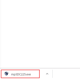 インストーラのダウンロードが完了したらダブルクリックして起動