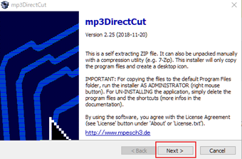 気にせず[Next]をクリックしてインストール