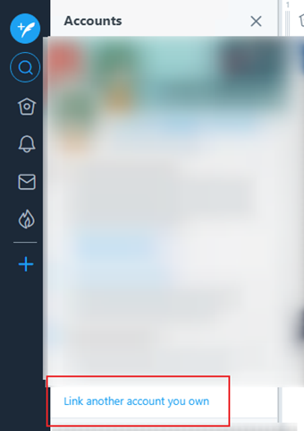 クリックすると[Accounts]という列が追加
