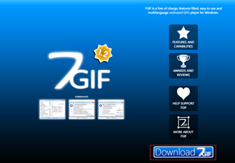 下の方に[Donwload 7GIF]というボタン