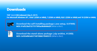 ポータブル版とインストール版のどちらをダウンロードするか選択する画面が表示