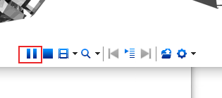 再生・一時停止はツールバー一番左のボタンで切り替え