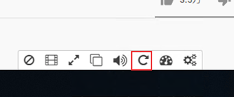 ツールバーにある円を描く矢印アイコンをクリック