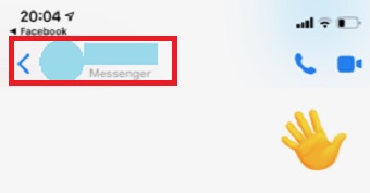 相手のアイコン部分をタップ