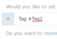 2つ以上ハッシュタグを設定