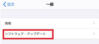 「ソフトウェア・アップデート」をタップ
