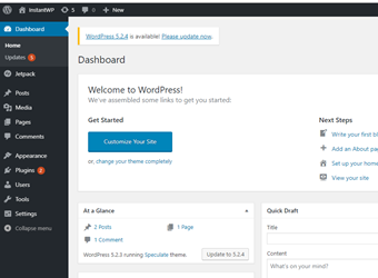Wordpressは、初期状態だと言語設定が英語