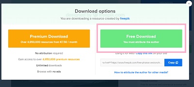 緑色の「Free Download」