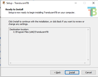 インストール確認画面