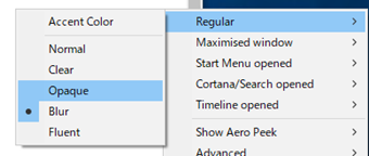 [Regular]の[Opaque]を選択