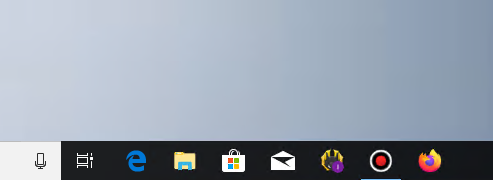 通常のタスクバー