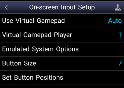 On-screen Input Setup