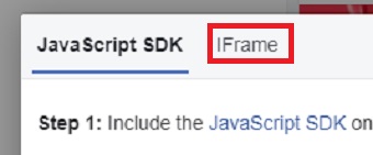 コードが記載されている画面が表示されるので「IFrame」をクリック