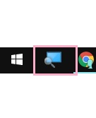 タスクバーに、拡大鏡のショートカットアイコンが作成