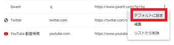 右の3つ点が並んでいる部分をクリックして「デフォルトに設定」をクリック