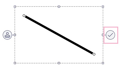 ​​​​​​​右側に表示されているチェックマーク