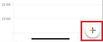 リマインダーの設定をしたい日付を開き、右下の「+」をタップ