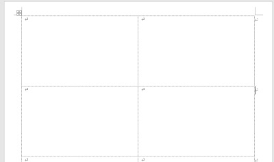 点線で枠が作られて区切られている
