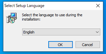 インストーラーの言語選択画面