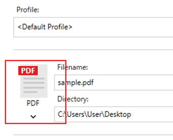 ファイル名の左にあるPDFアイコンをクリック